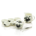 Hand Painted Chrysanthemum Flower Portable Travel Tea Set